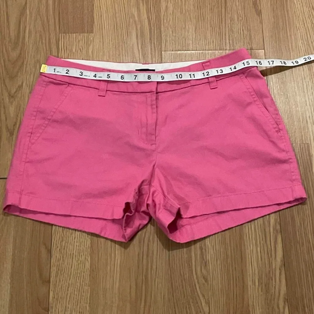 J.Crew Women’s 4 Flat Front Chino Shorts Pink Medium Rise Preppy Classic
